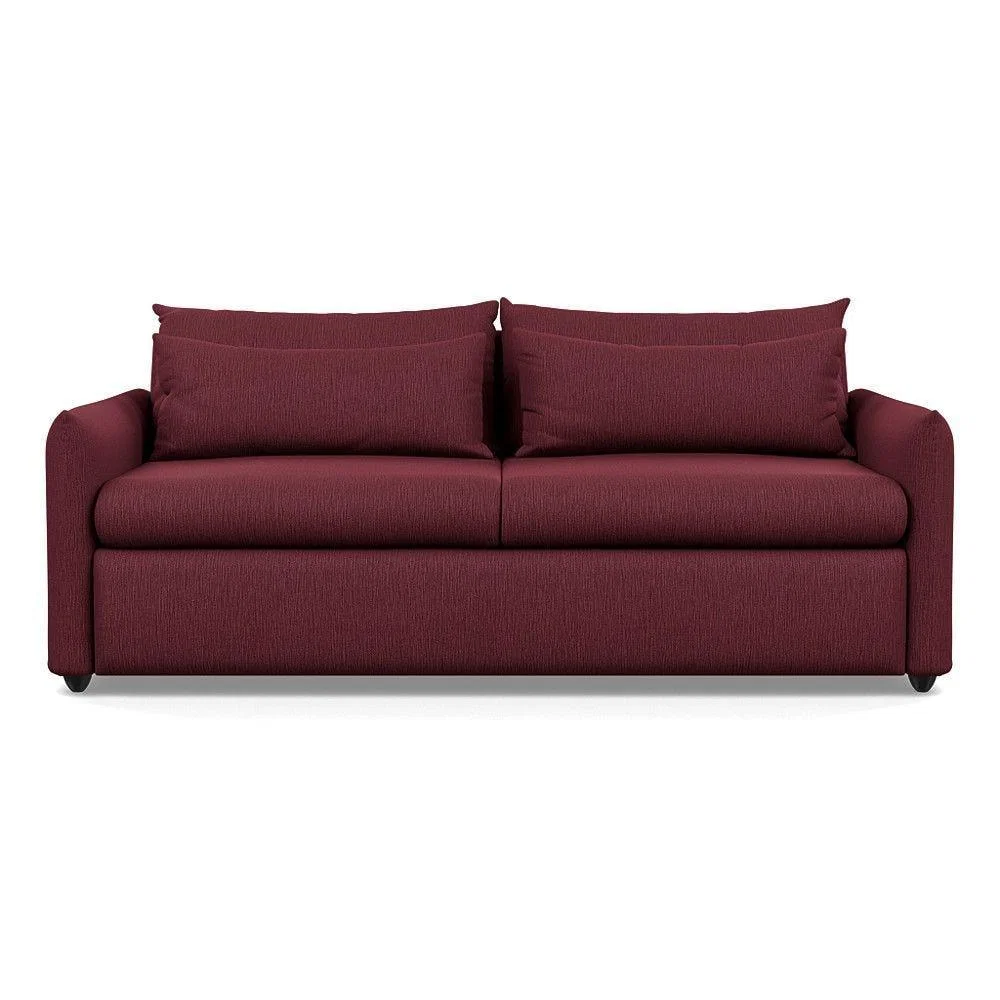 Heal's Pillow 4 Seater Sofa Melton Wool Granite Black Feet - Heal's UK Furniture – image 12