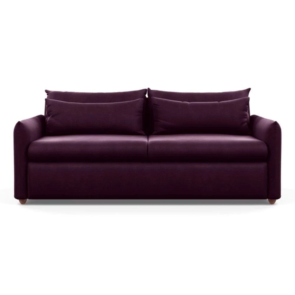 Heal's Pillow 4 Seater Sofa Melton Wool Granite Black Feet - Heal's UK Furniture – image 15