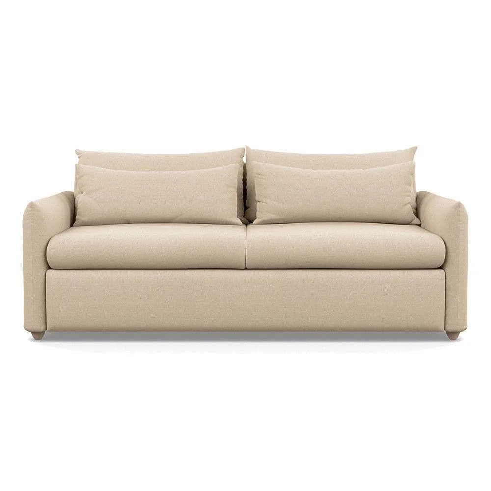 Heal's Pillow 4 Seater Sofa Melton Wool Granite Black Feet - Heal's UK Furniture – image 17