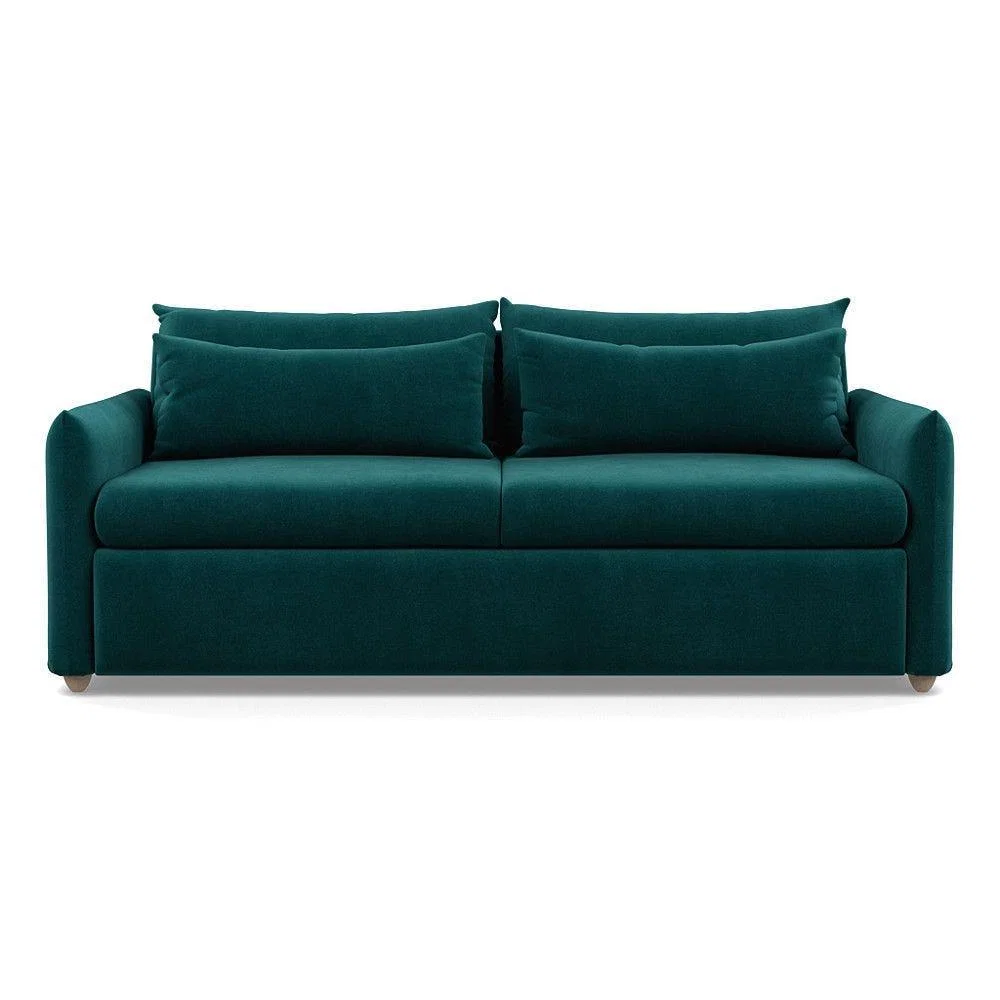 Heal's Pillow 4 Seater Sofa Melton Wool Granite Black Feet - Heal's UK Furniture – image 18