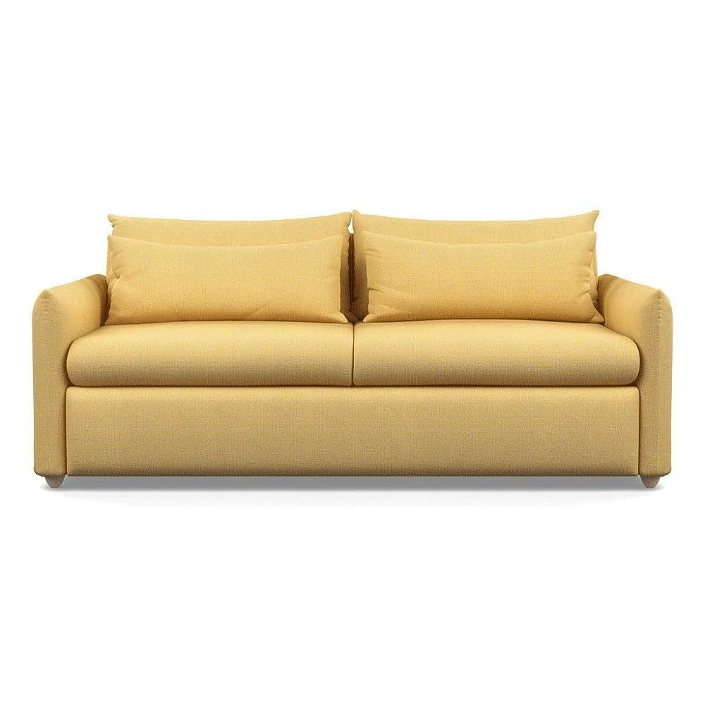 Heal's Pillow 4 Seater Sofa Melton Wool Granite Black Feet - Heal's UK Furniture – image 19