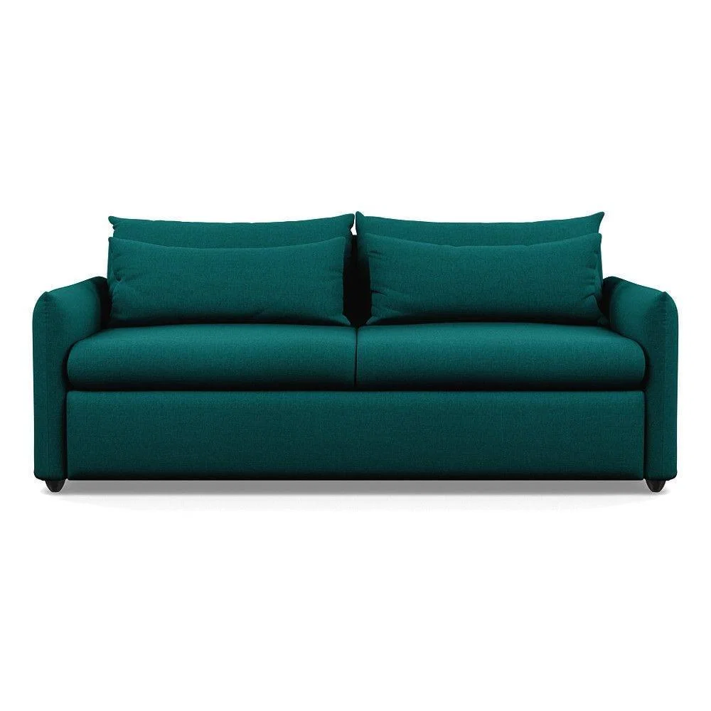 Heal's Pillow 4 Seater Sofa Melton Wool Granite Black Feet - Heal's UK Furniture – image 20