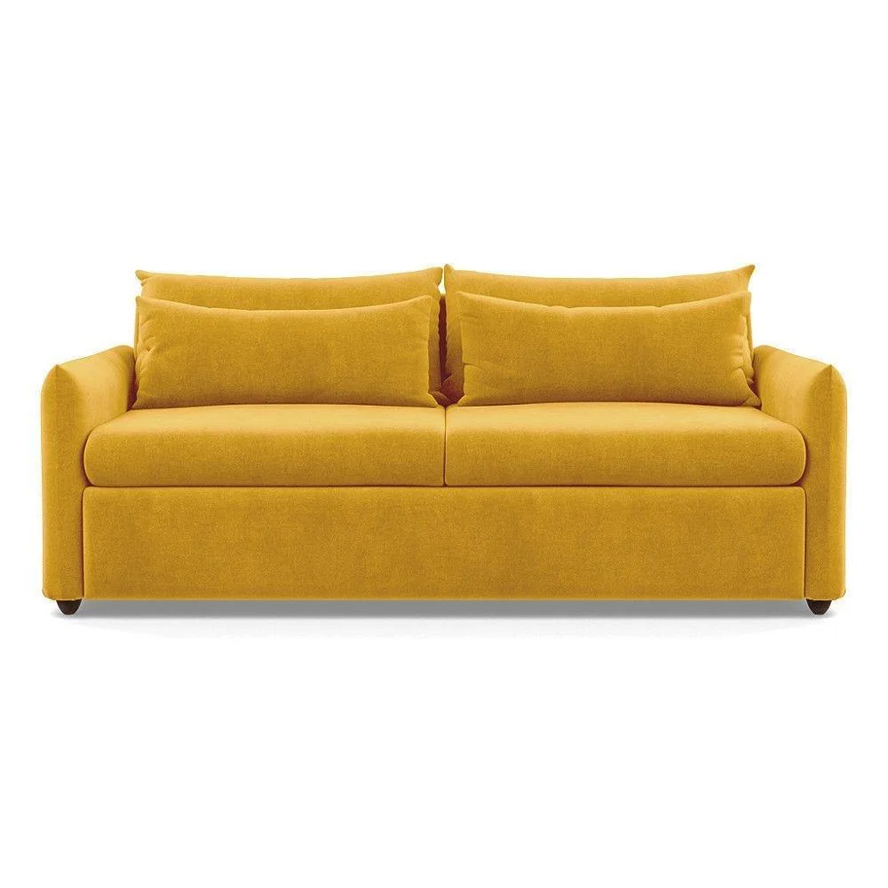 Heal's Pillow 4 Seater Sofa Melton Wool Granite Black Feet - Heal's UK Furniture – image 3