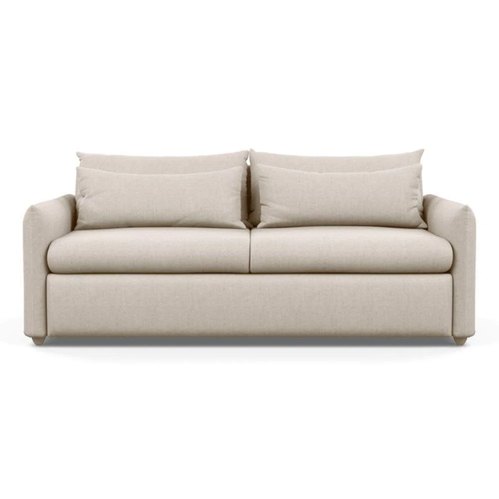 Heal's Pillow 4 Seater Sofa Melton Wool Granite Black Feet - Heal's UK Furniture – image 21