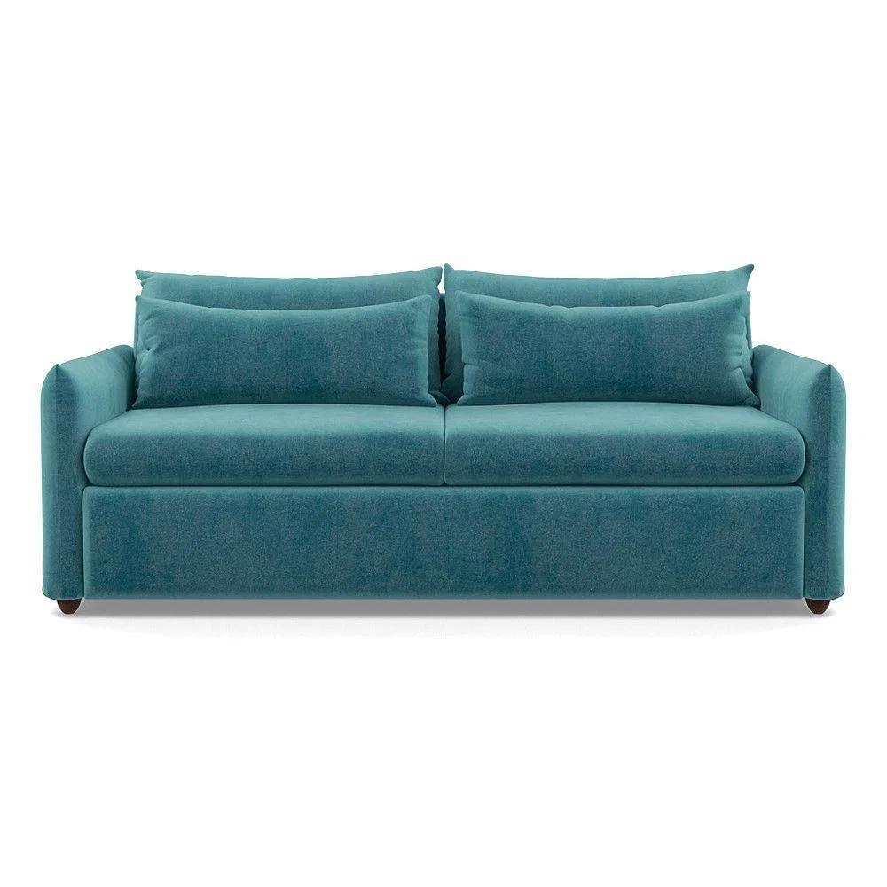 Heal's Pillow 4 Seater Sofa Melton Wool Granite Black Feet - Heal's UK Furniture – image 23