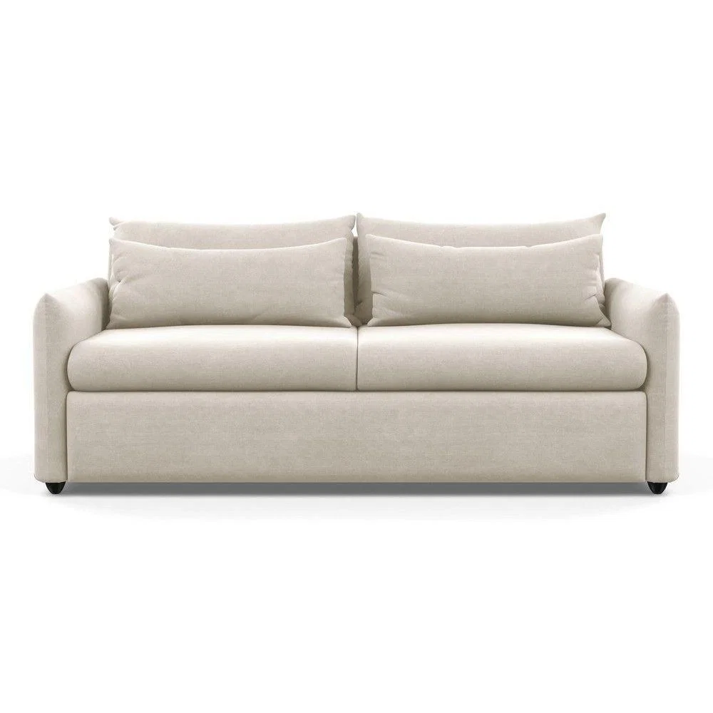 Heal's Pillow 4 Seater Sofa Melton Wool Granite Black Feet - Heal's UK Furniture – image 26