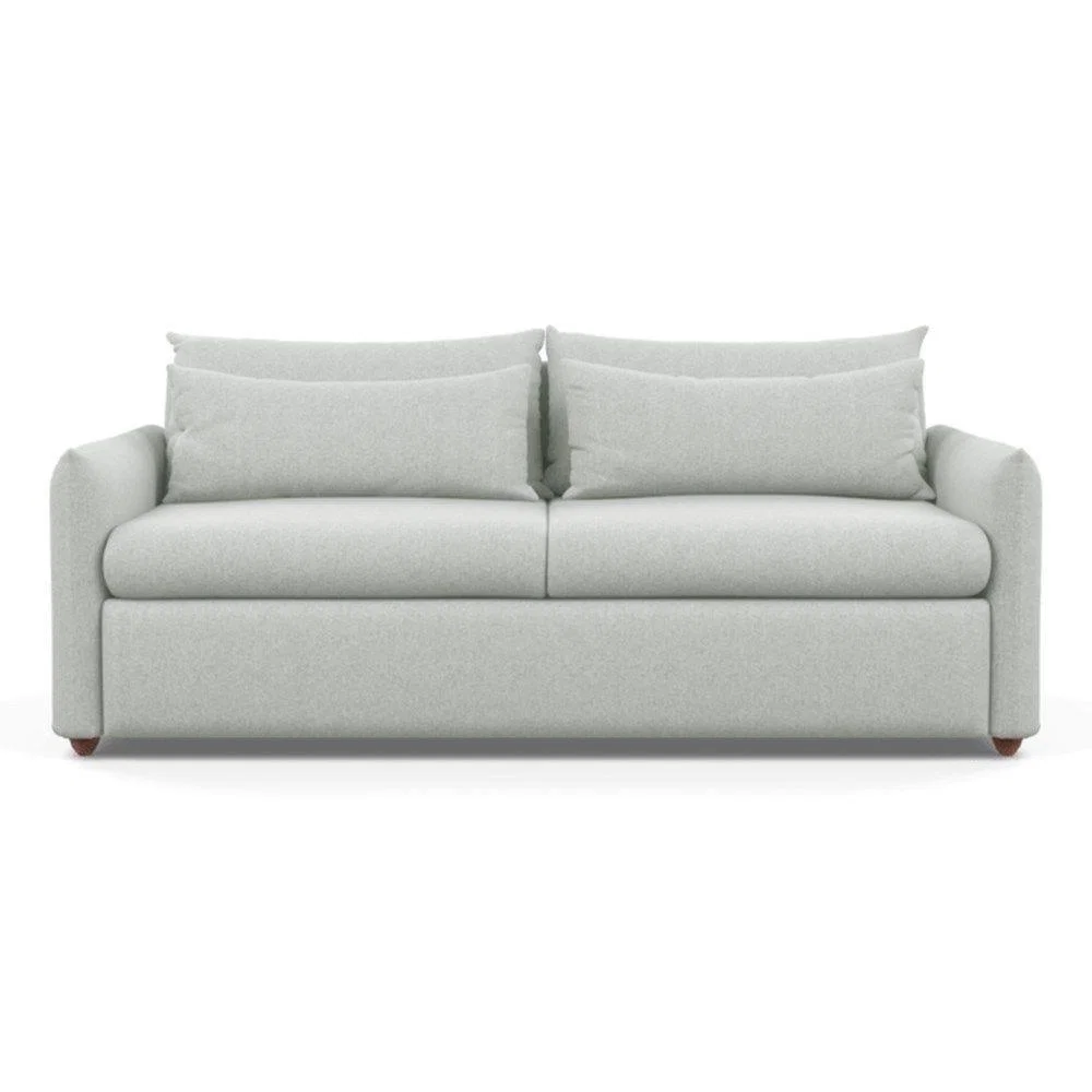 Heal's Pillow 4 Seater Sofa Melton Wool Granite Black Feet - Heal's UK Furniture – image 27