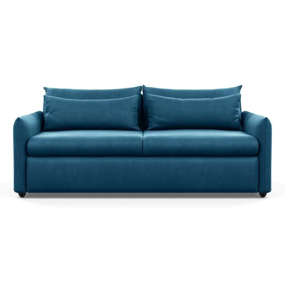 Heal's Pillow 4 Seater Sofa Melton Wool Granite Black Feet - Heal's UK Furniture – image 28
