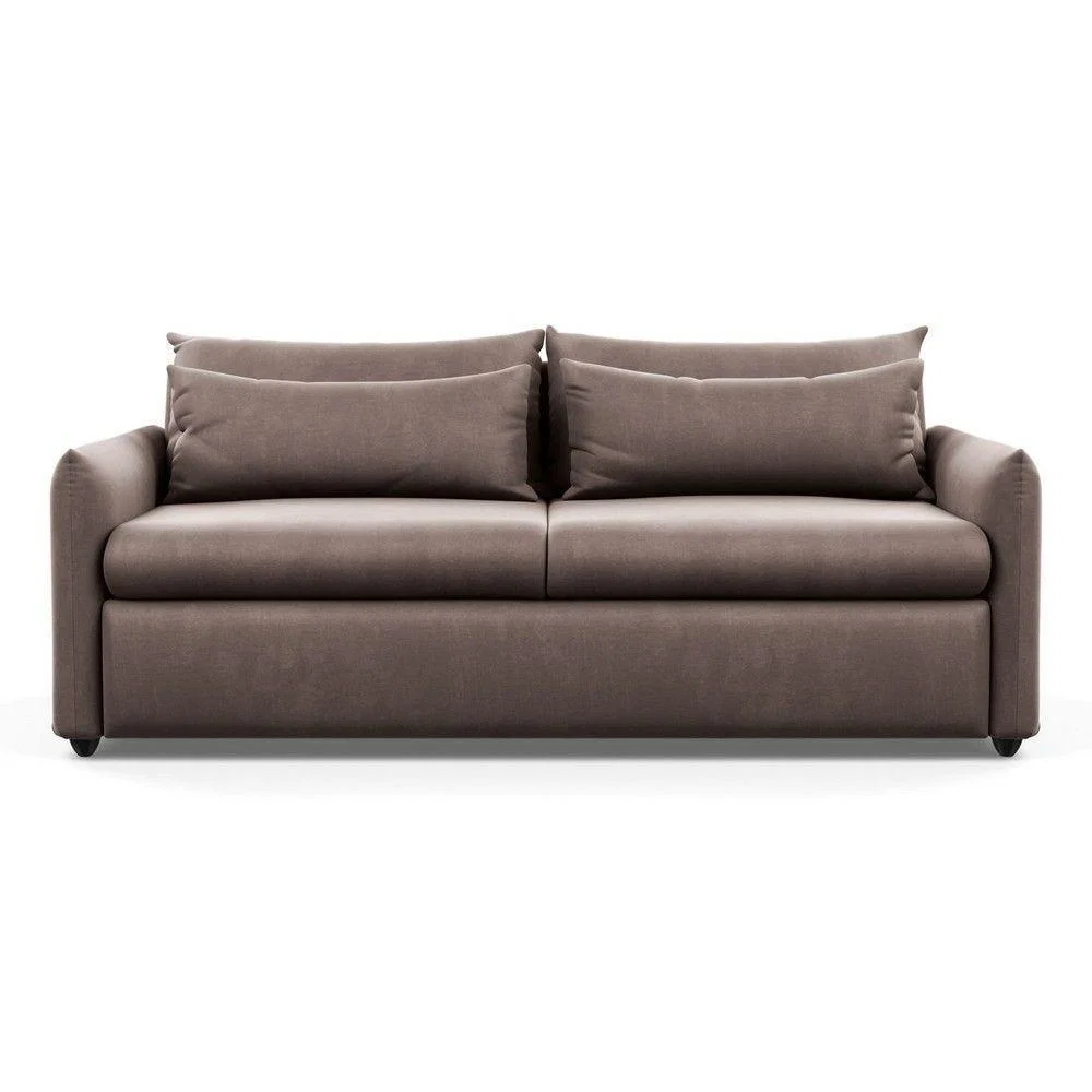 Heal's Pillow 4 Seater Sofa Melton Wool Granite Black Feet - Heal's UK Furniture – image 29