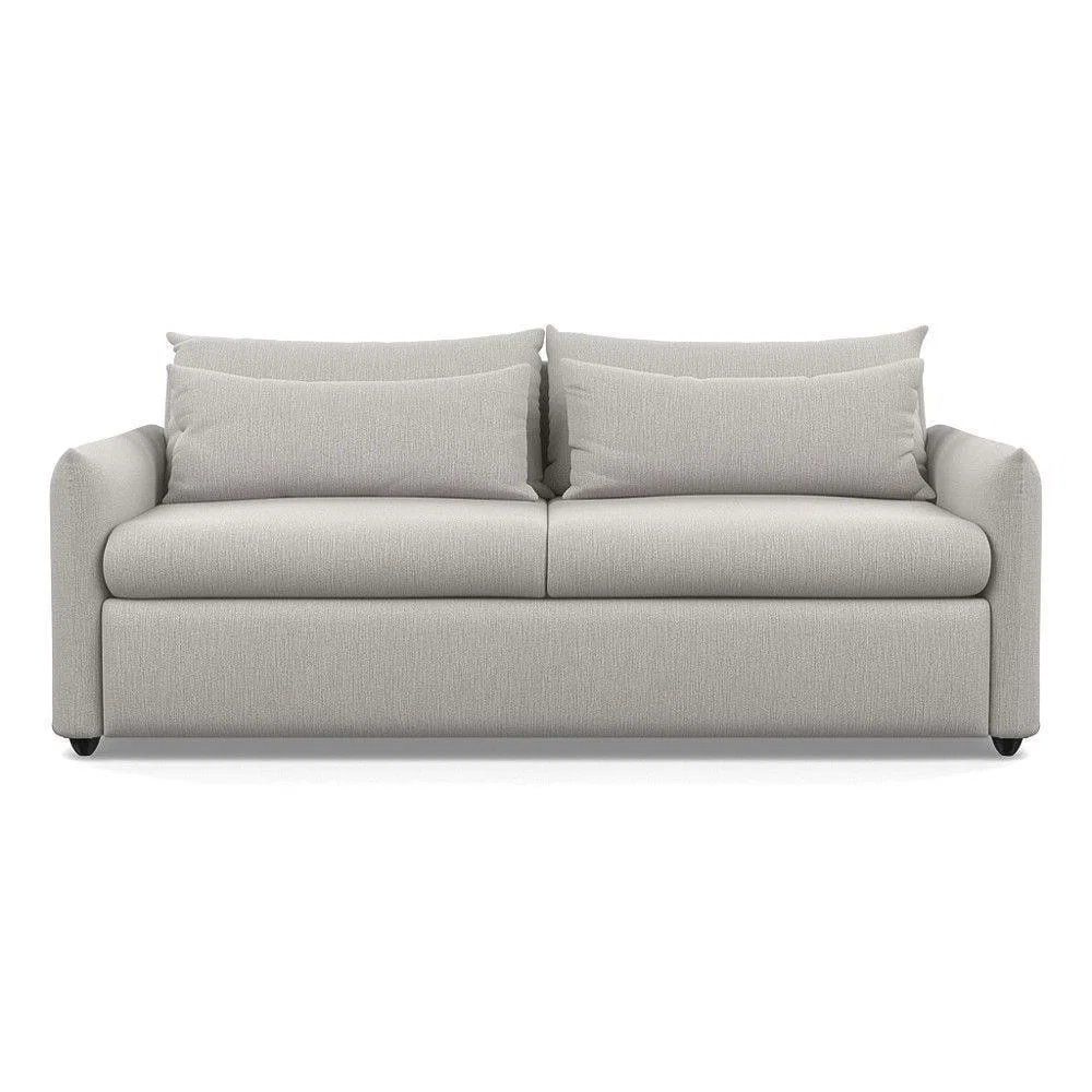 Heal's Pillow 4 Seater Sofa Melton Wool Granite Black Feet - Heal's UK Furniture – image 30