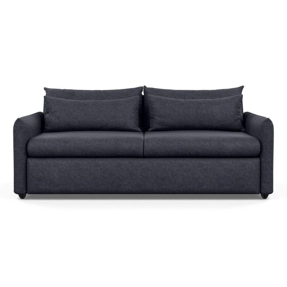 Heal's Pillow 4 Seater Sofa Melton Wool Granite Black Feet - Heal's UK Furniture – image 4