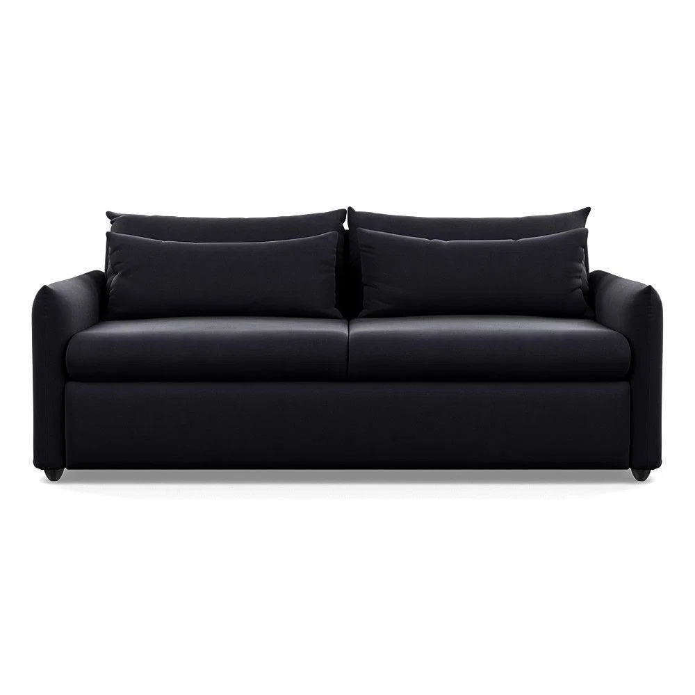 Heal's Pillow 4 Seater Sofa Melton Wool Granite Black Feet - Heal's UK Furniture – image 32