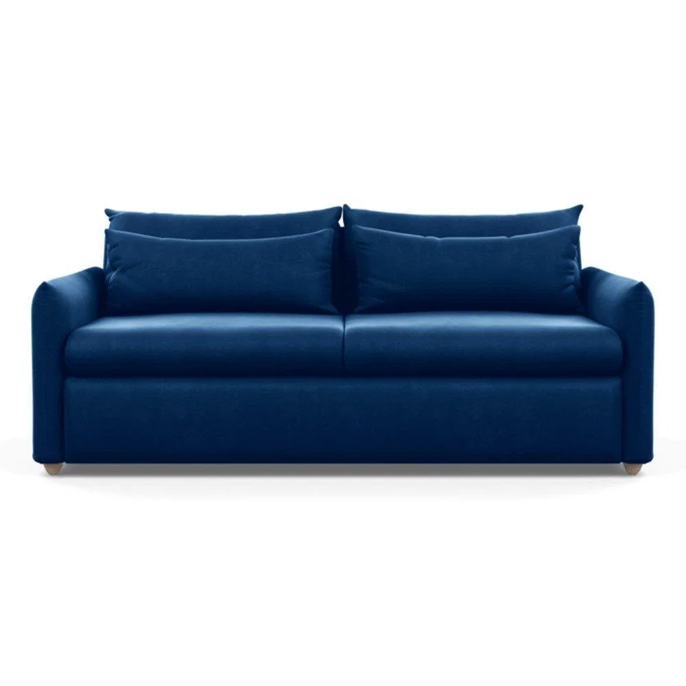 Heal's Pillow 4 Seater Sofa Melton Wool Granite Black Feet - Heal's UK Furniture – image 35