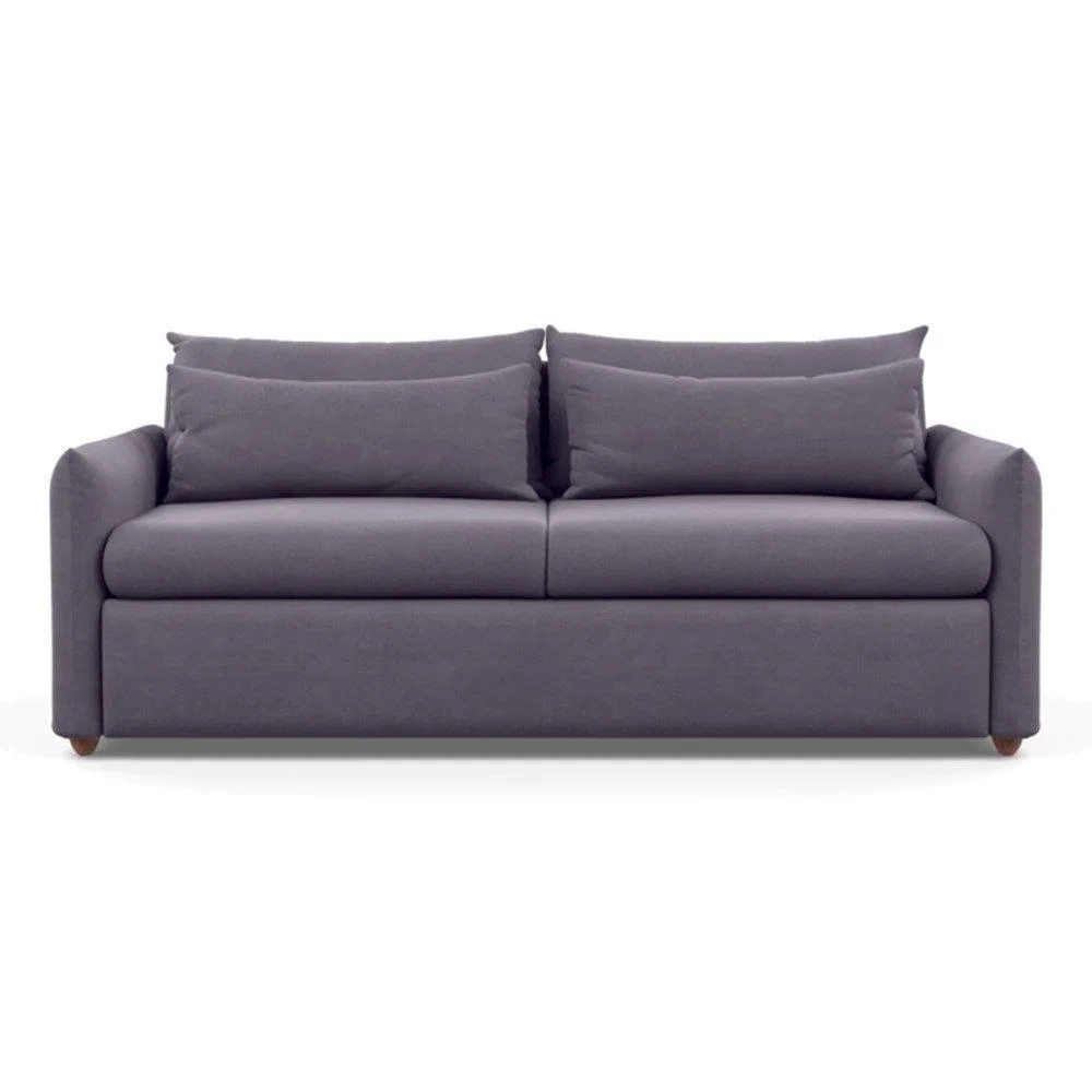 Heal's Pillow 4 Seater Sofa Melton Wool Granite Black Feet - Heal's UK Furniture – image 36