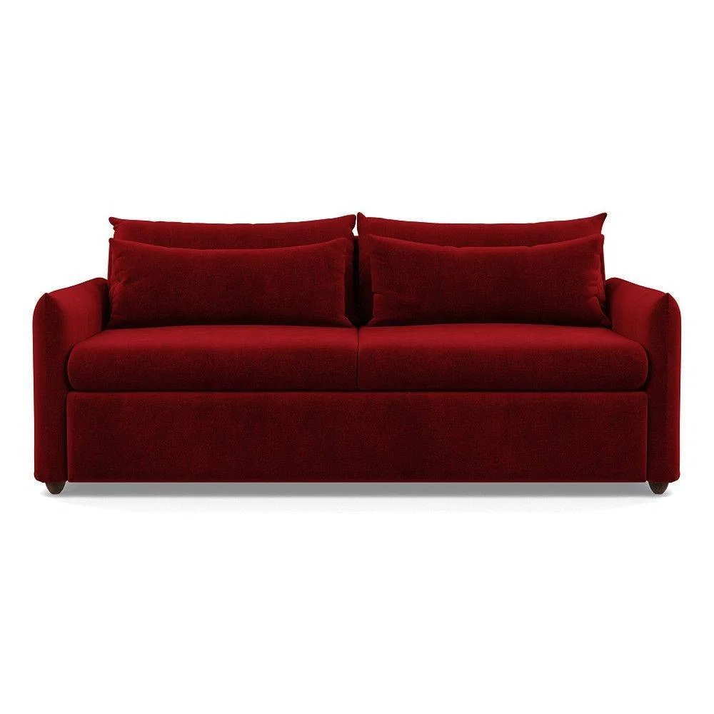 Heal's Pillow 4 Seater Sofa Melton Wool Granite Black Feet - Heal's UK Furniture – image 37