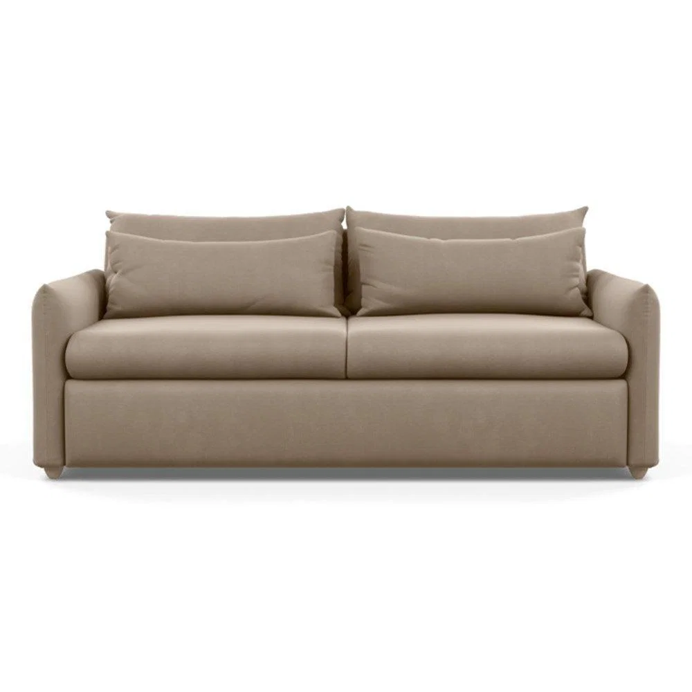 Heal's Pillow 4 Seater Sofa Melton Wool Granite Black Feet - Heal's UK Furniture – image 39