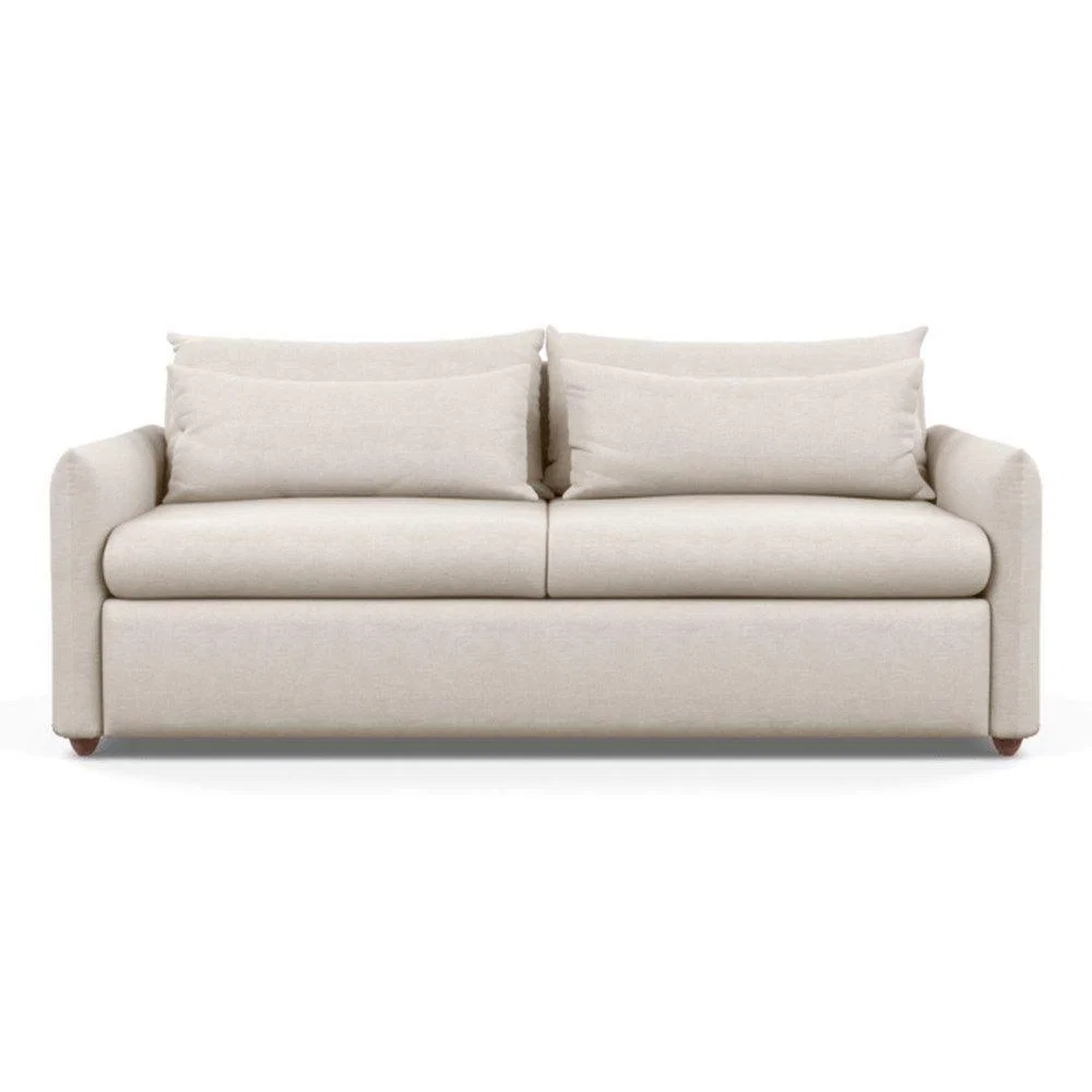 Heal's Pillow 4 Seater Sofa Melton Wool Granite Black Feet - Heal's UK Furniture – image 5