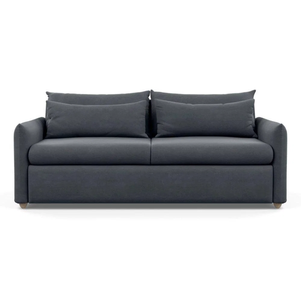 Heal's Pillow 4 Seater Sofa Melton Wool Granite Black Feet - Heal's UK Furniture – image 41