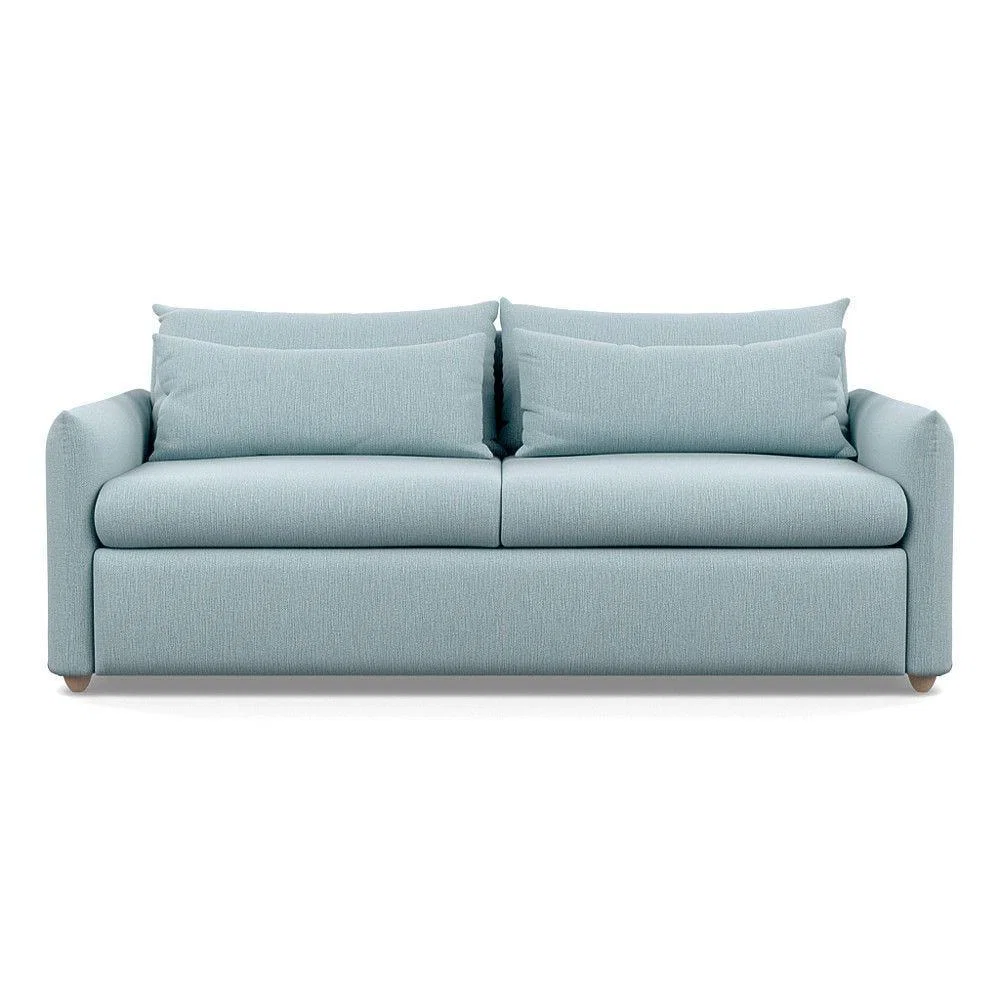 Heal's Pillow 4 Seater Sofa Melton Wool Granite Black Feet - Heal's UK Furniture – image 43