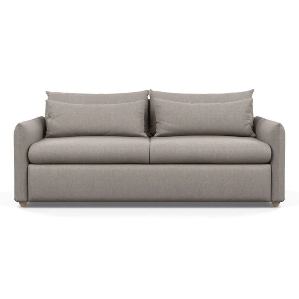 Heal's Pillow 4 Seater Sofa Melton Wool Granite Black Feet - Heal's UK Furniture – image 47