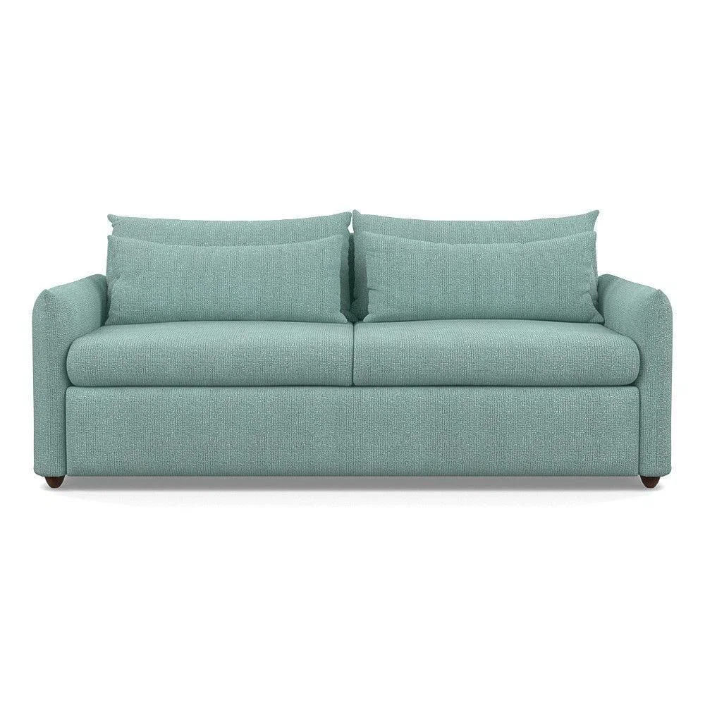 Heal's Pillow 4 Seater Sofa Melton Wool Granite Black Feet - Heal's UK Furniture – image 48