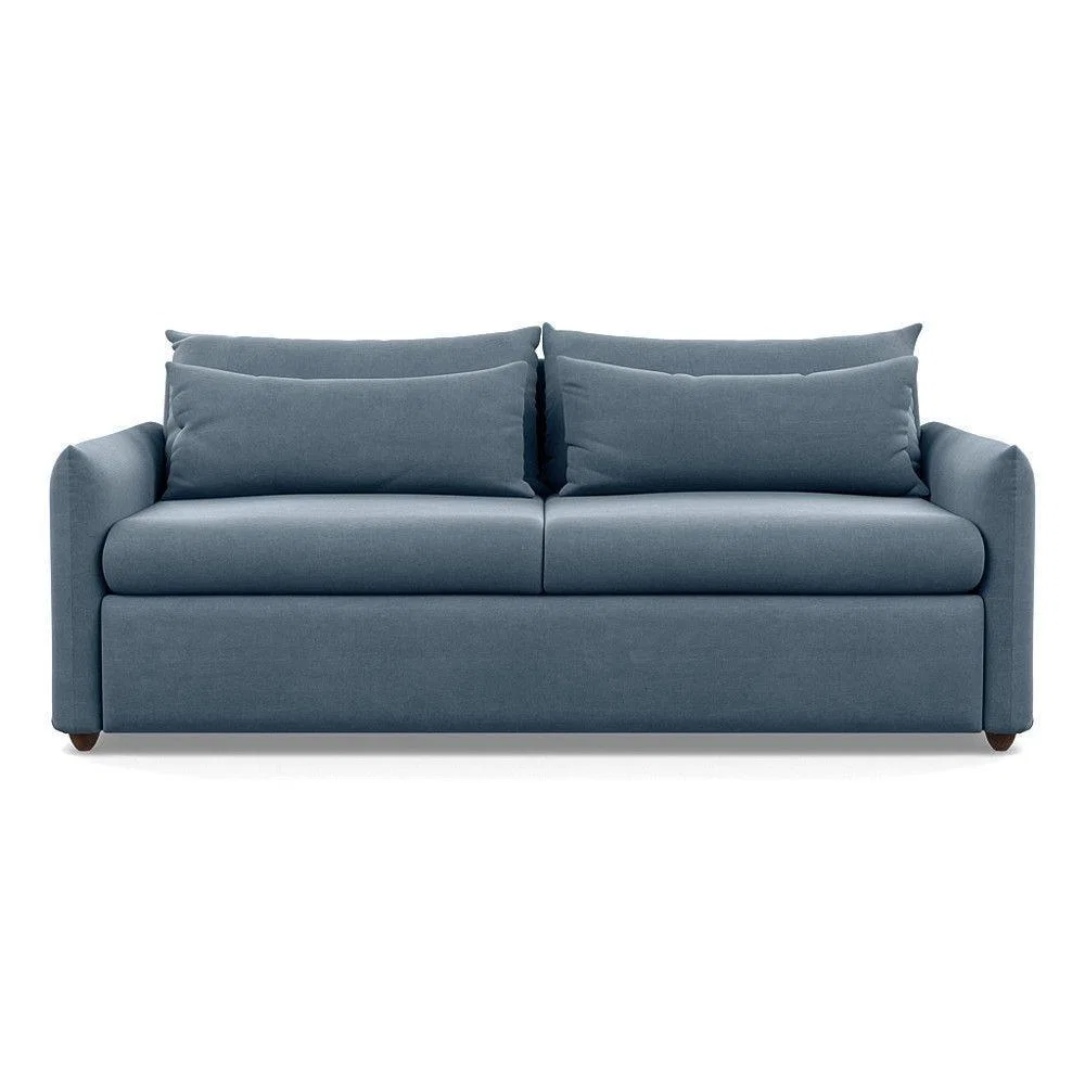 Heal's Pillow 4 Seater Sofa Melton Wool Granite Black Feet - Heal's UK Furniture – image 51