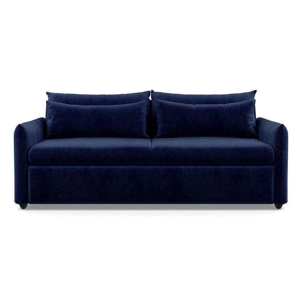 Heal's Pillow 4 Seater Sofa Melton Wool Granite Black Feet - Heal's UK Furniture – image 52