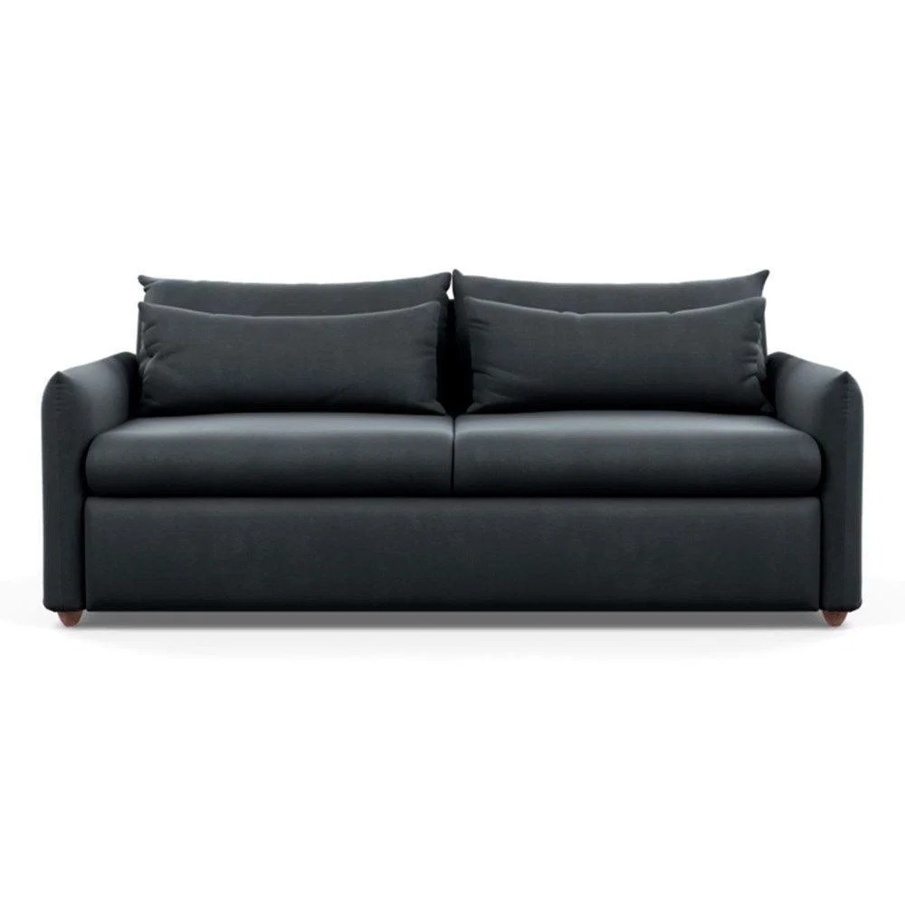 Heal's Pillow 4 Seater Sofa Melton Wool Granite Black Feet - Heal's UK Furniture – image 53