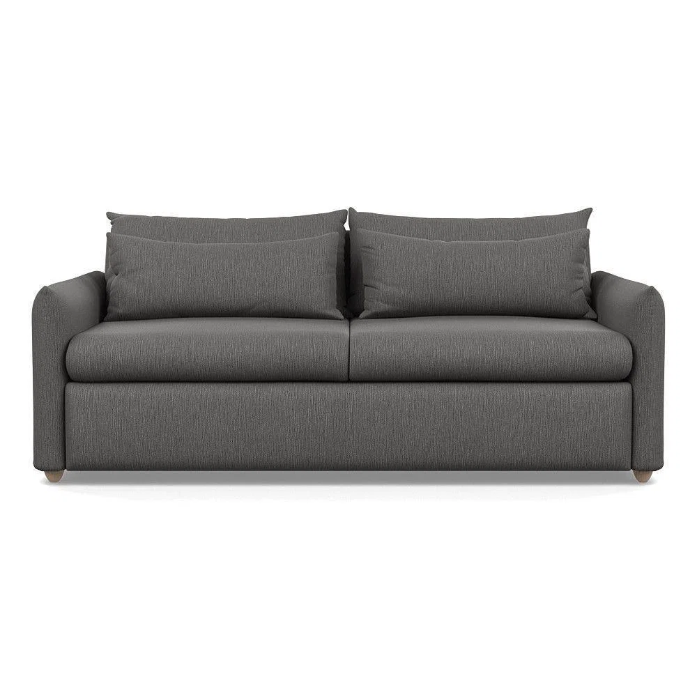 Heal's Pillow 4 Seater Sofa Melton Wool Granite Black Feet - Heal's UK Furniture – image 56