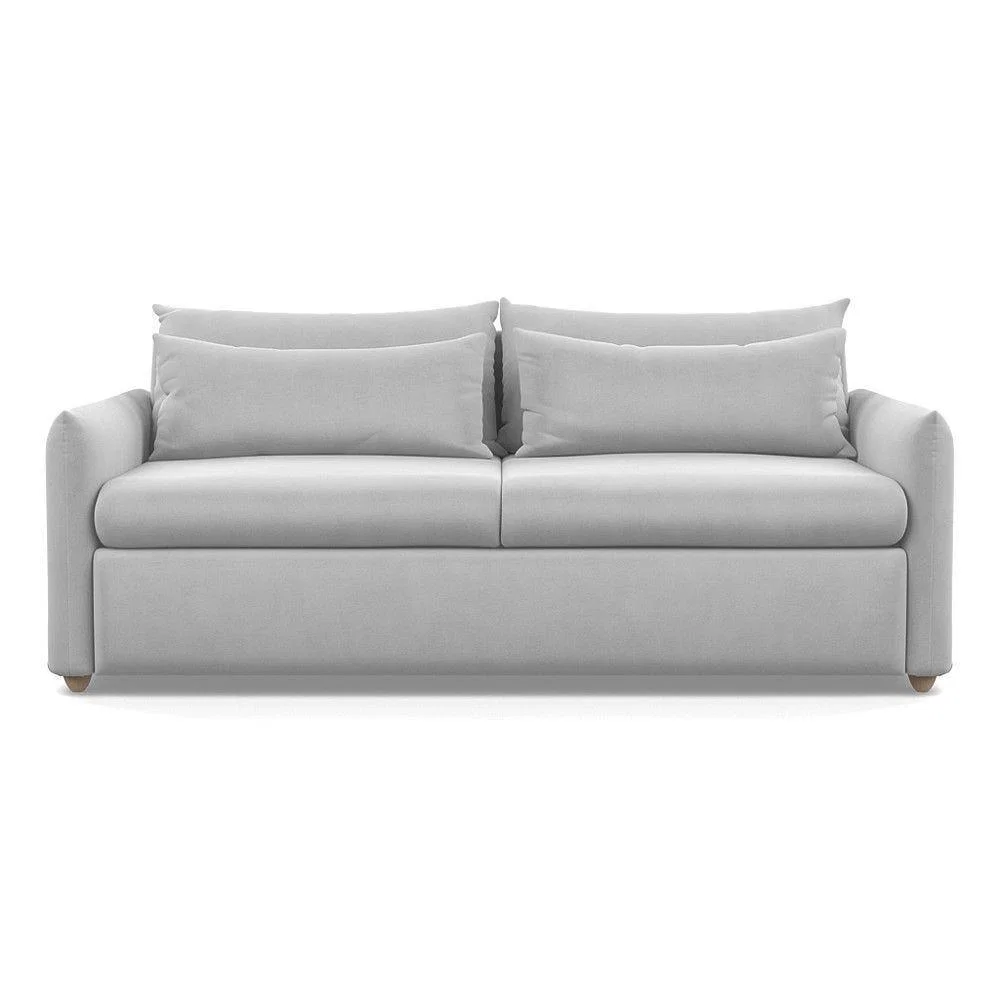 Heal's Pillow 4 Seater Sofa Melton Wool Granite Black Feet - Heal's UK Furniture – image 57