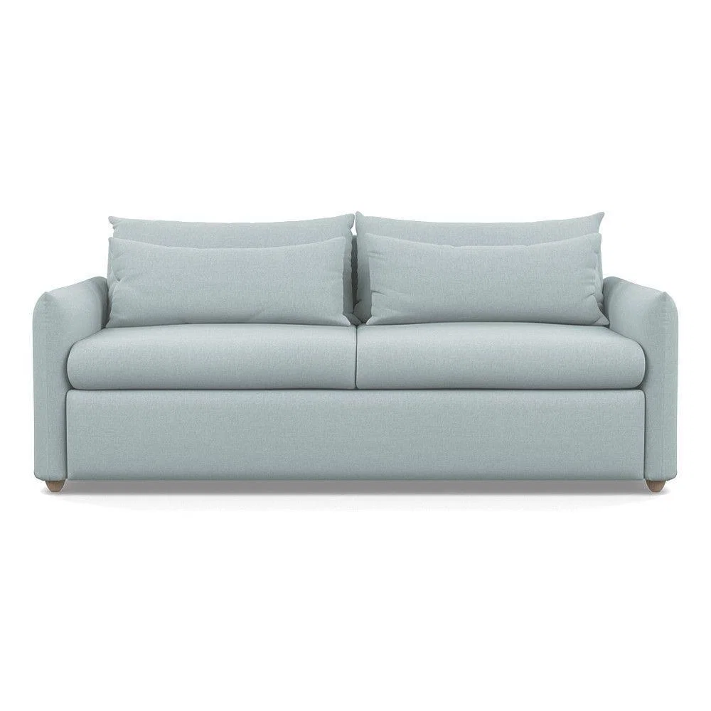 Heal's Pillow 4 Seater Sofa Melton Wool Granite Black Feet - Heal's UK Furniture – image 7