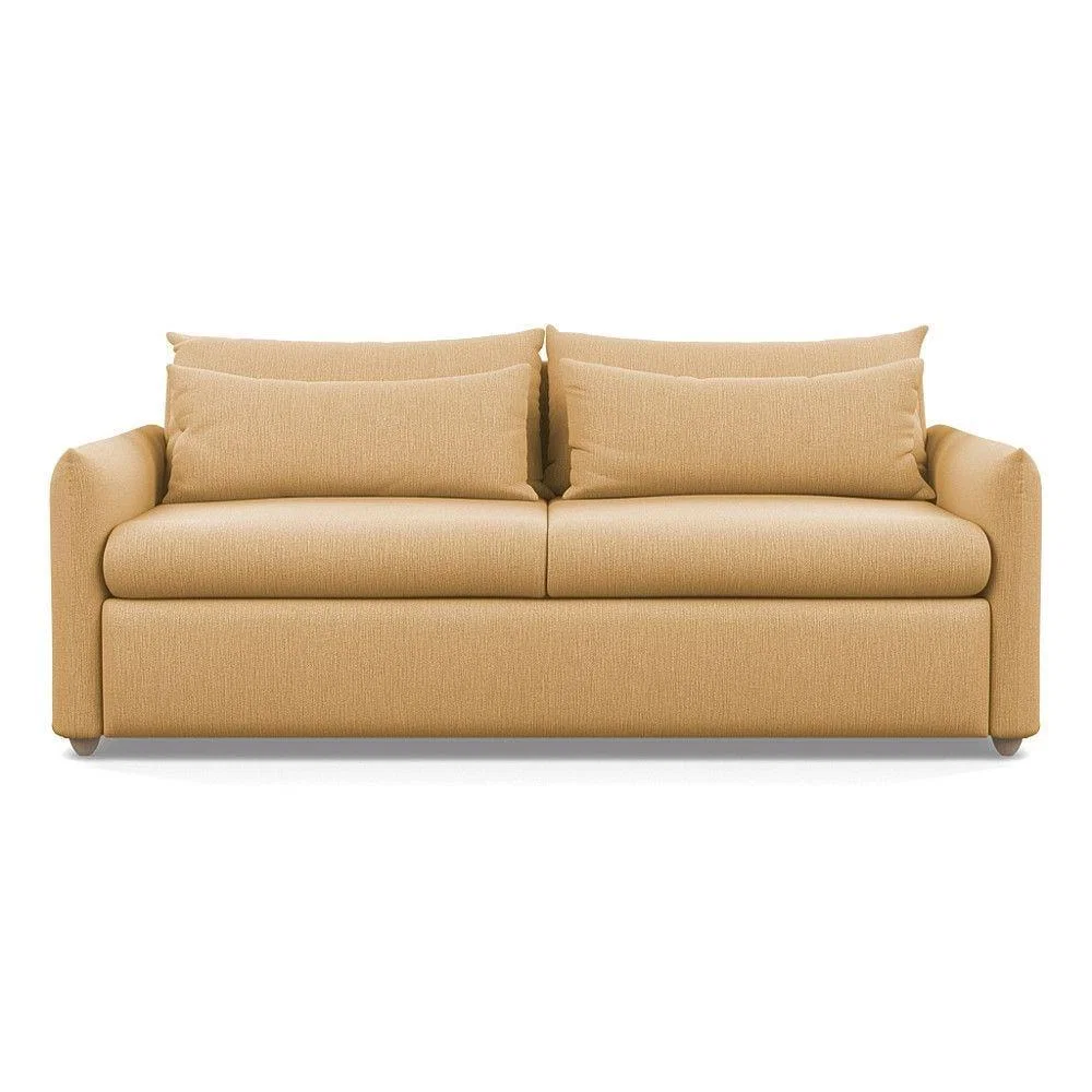 Heal's Pillow 4 Seater Sofa Melton Wool Granite Black Feet - Heal's UK Furniture – image 8