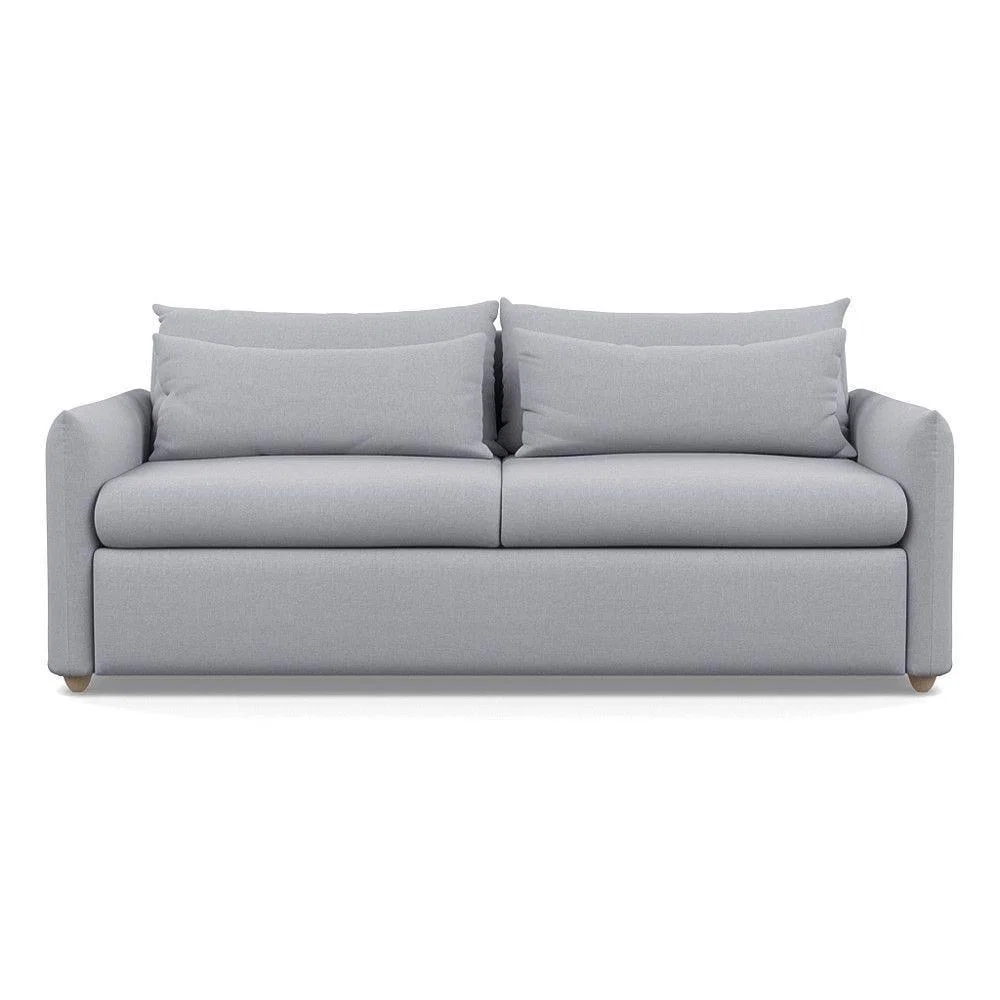 Heal's Pillow 4 Seater Sofa Melton Wool Granite Black Feet - Heal's UK Furniture – image 9