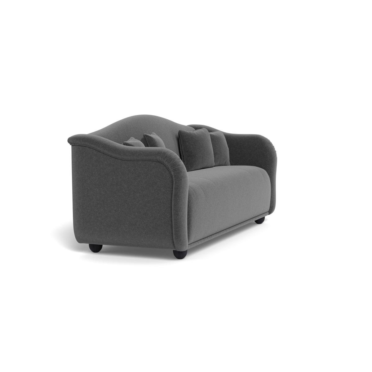 Heal's Tetbury 4 Seater Sofa Melton Wool Granite Black Beech Feet – image 3