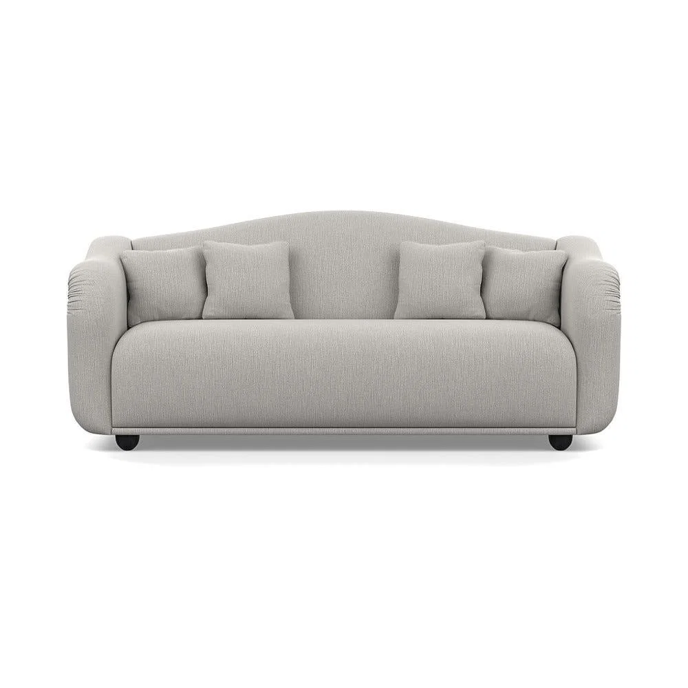 Heal's Tetbury 4 Seater Sofa Smart Linen Mix Silver Black Beech Feet – image 2