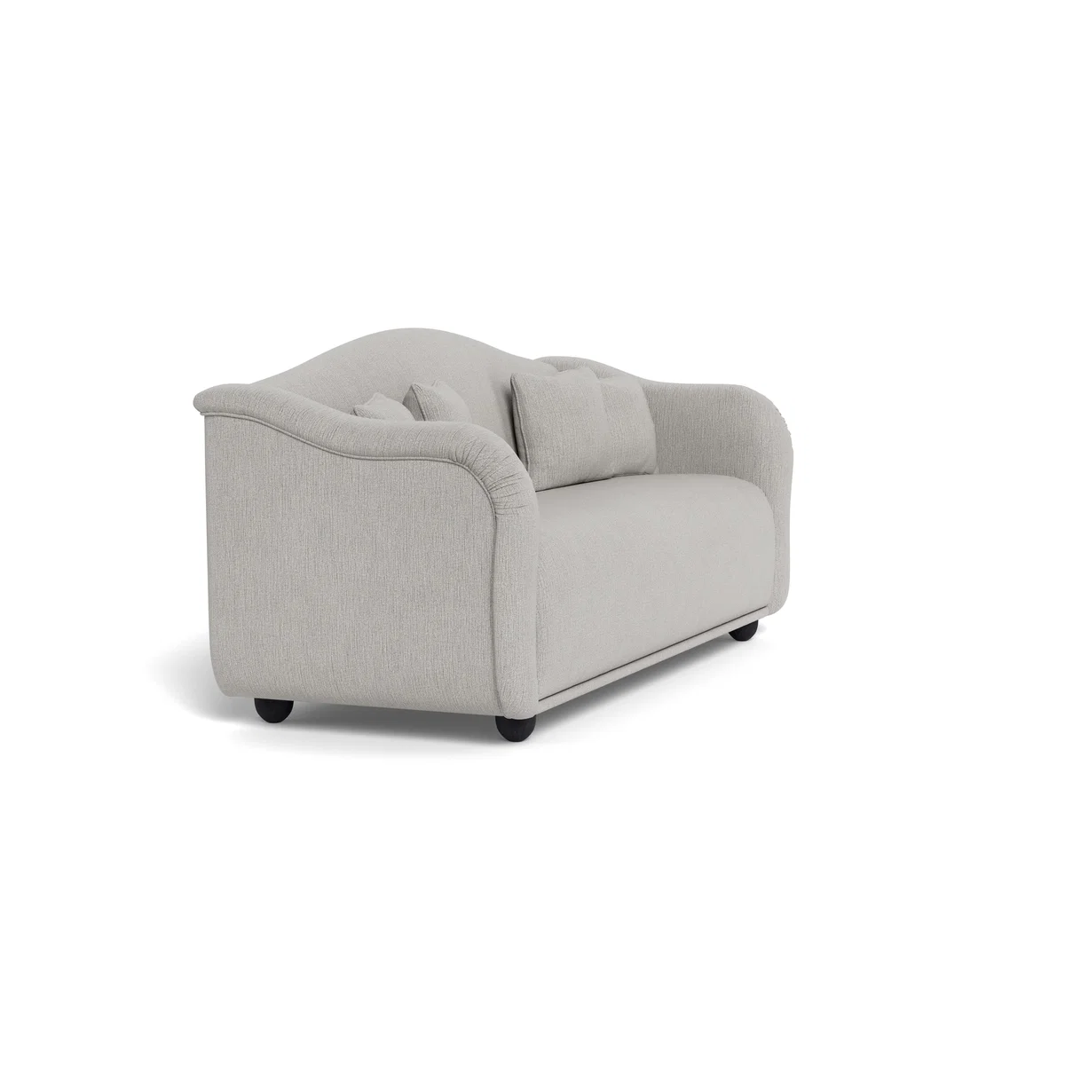 Heal's Tetbury 4 Seater Sofa Smart Linen Mix Silver Black Beech Feet – image 3