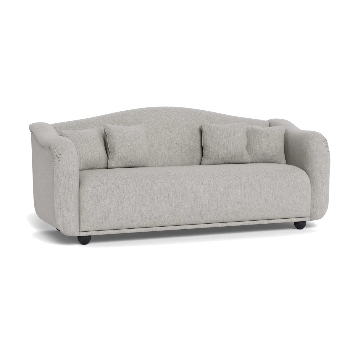 Heal's Tetbury 4 Seater Sofa Smart Linen Mix Silver Black Beech Feet – image 1