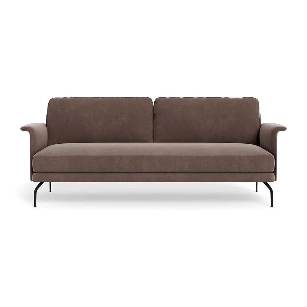 Heal's Iver 4 Seater Sofa Smart Velvet Mouse Black Feet – image 2