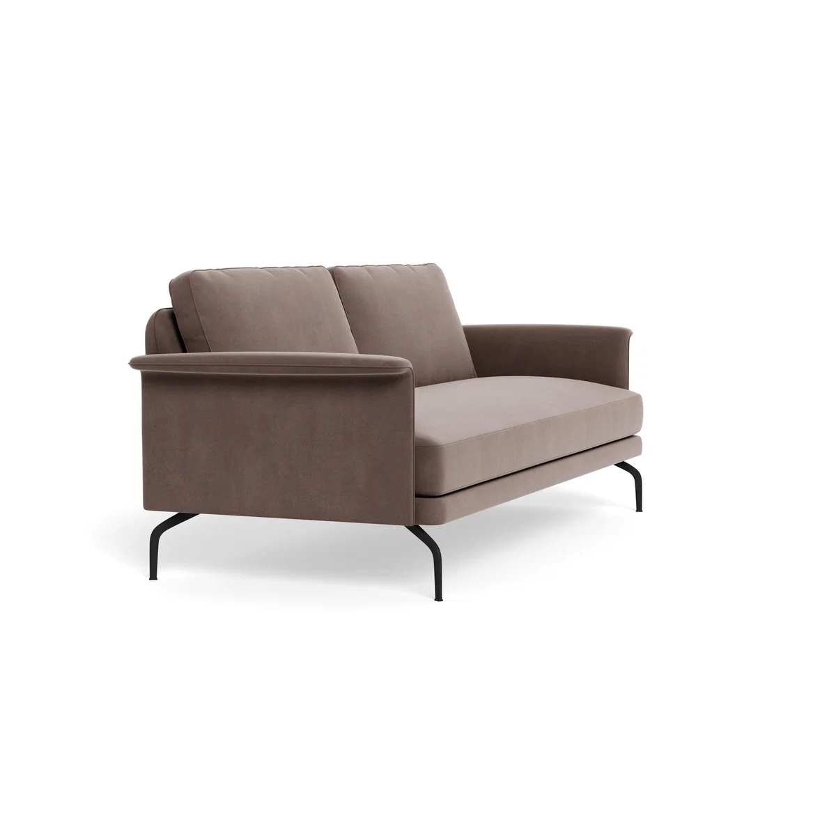 Heal's Iver 4 Seater Sofa Smart Velvet Mouse Black Feet – image 3