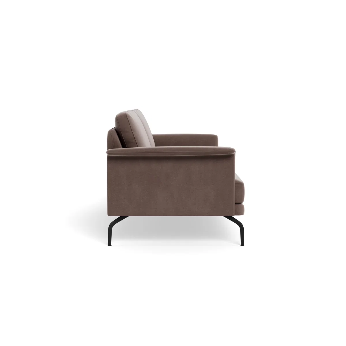 Heal's Iver 4 Seater Sofa Smart Velvet Mouse Black Feet – image 4