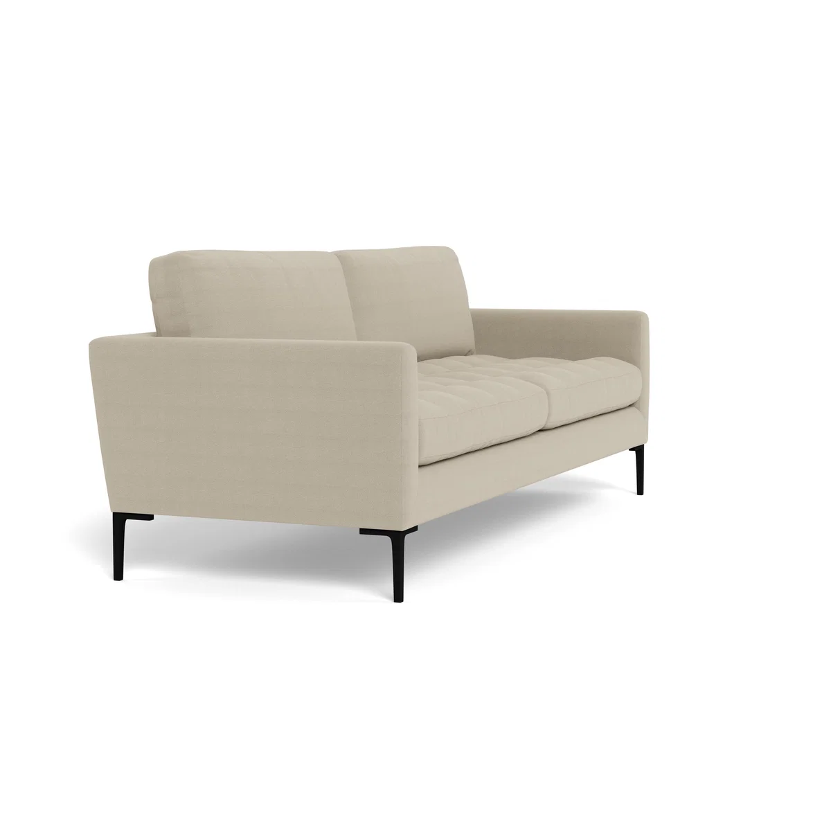 Heal's Eton 4 Seater Sofa Linen Hessian Black Feet - Heal's UK Furniture – image 2