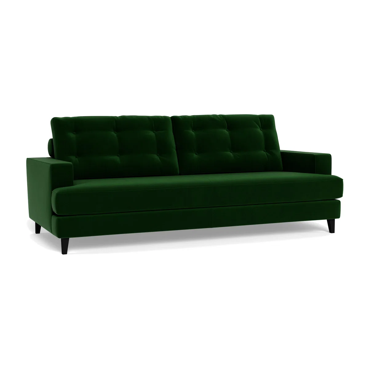 Heal's Mistral 4 Seater Sofa Smart Velvet Forest Black Feet – image 1