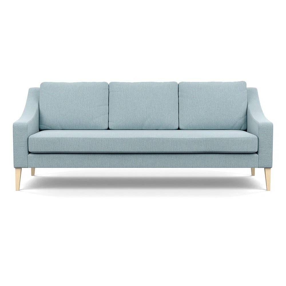 Heal's Richmond 4 Seater Sofa Smart Linen Mix Duck Egg Natural Ash Feet – image 2