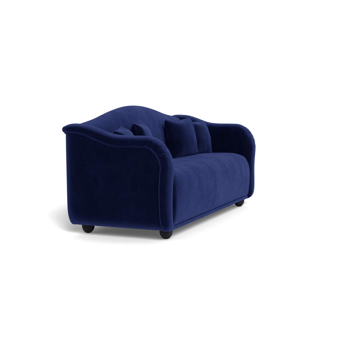 Heal's Tetbury 4 Seater Sofa Smart Luxe Velvet Midnight Black Beech Feet – image 3