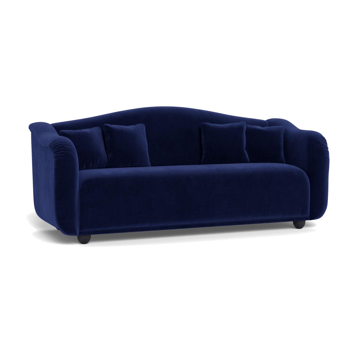 Heal's Tetbury 4 Seater Sofa Smart Luxe Velvet Midnight Black Beech Feet – image 1