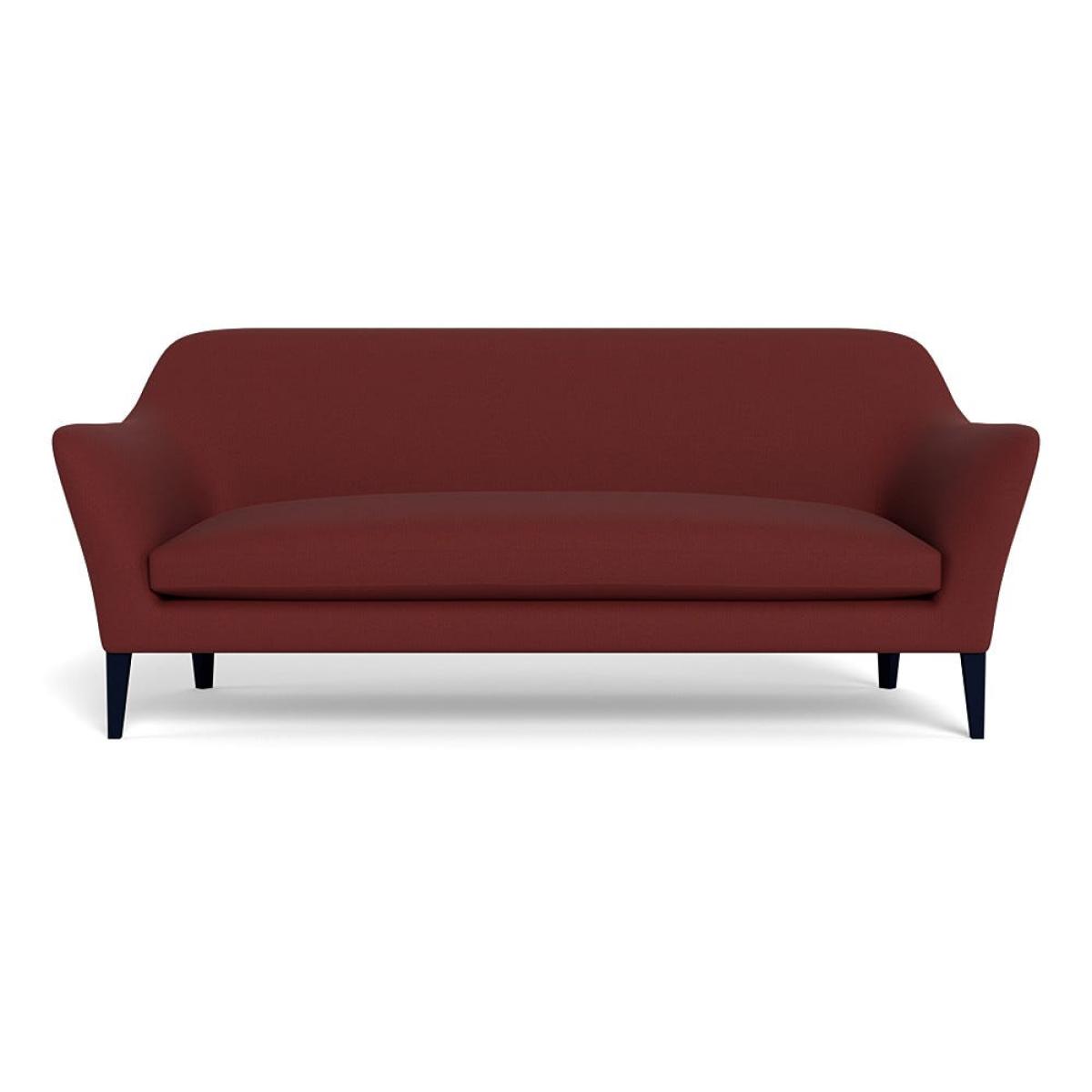 Heal's Wallis 4 Seater Sofa Capelo Linen-Cotton Etruscan Red Black Painted Oak Feet – image 2