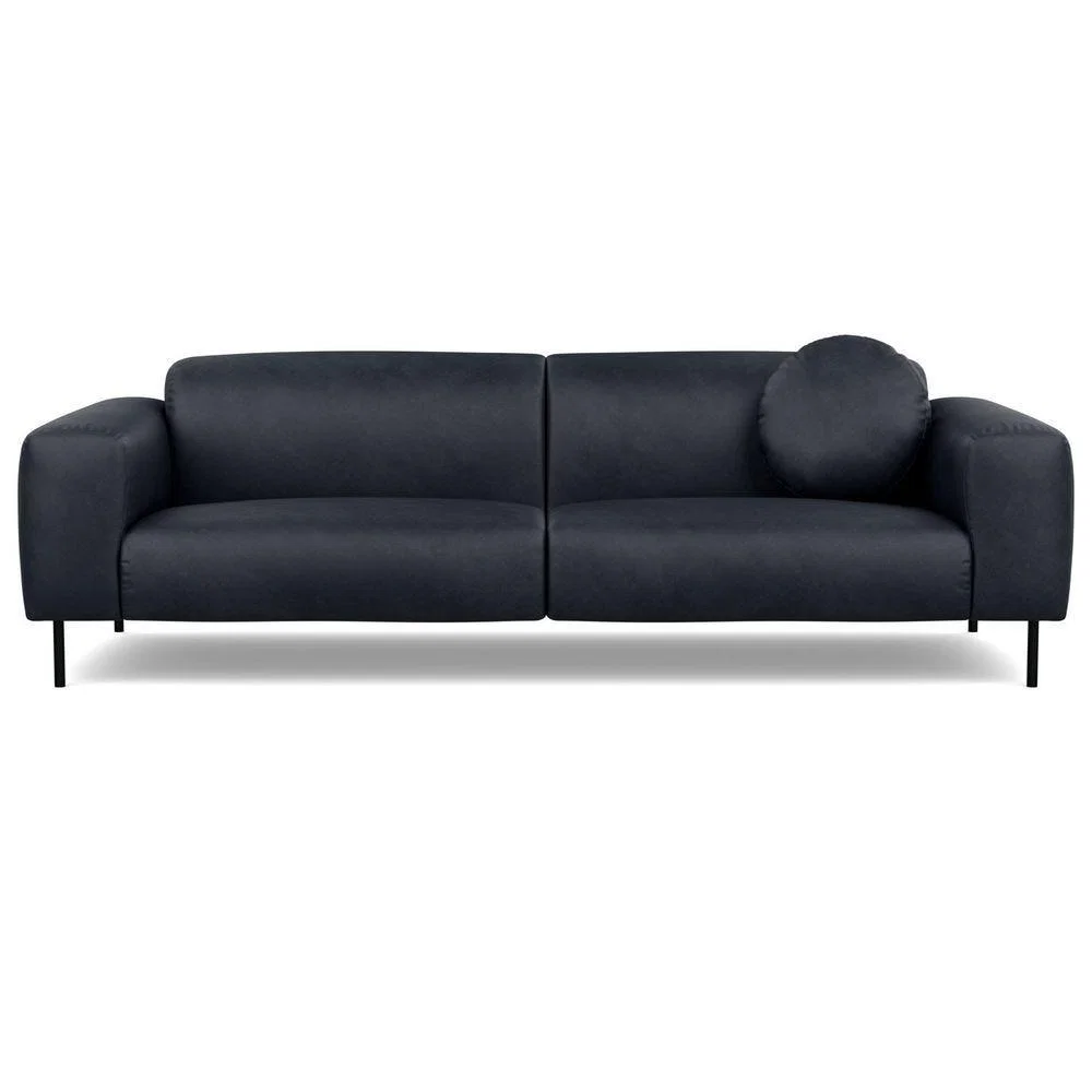 Heal's Luna 4 Seater Sofa Luxury Leather Coco Black Feet - Heal's UK Furniture – image 12