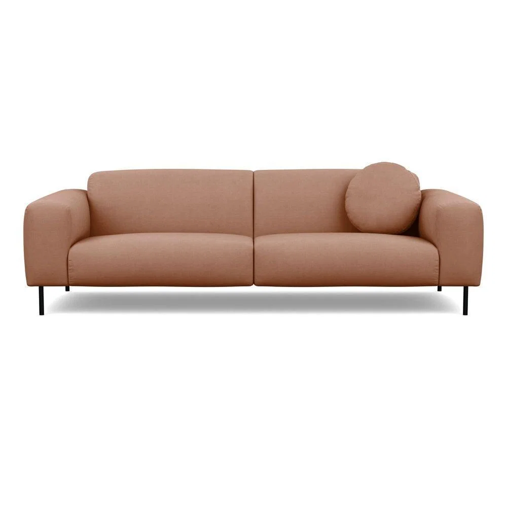 Heal's Luna 4 Seater Sofa Luxury Leather Coco Black Feet - Heal's UK Furniture – image 14