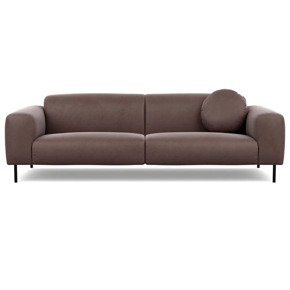 Heal's Luna 4 Seater Sofa Luxury Leather Coco Black Feet - Heal's UK Furniture – image 16