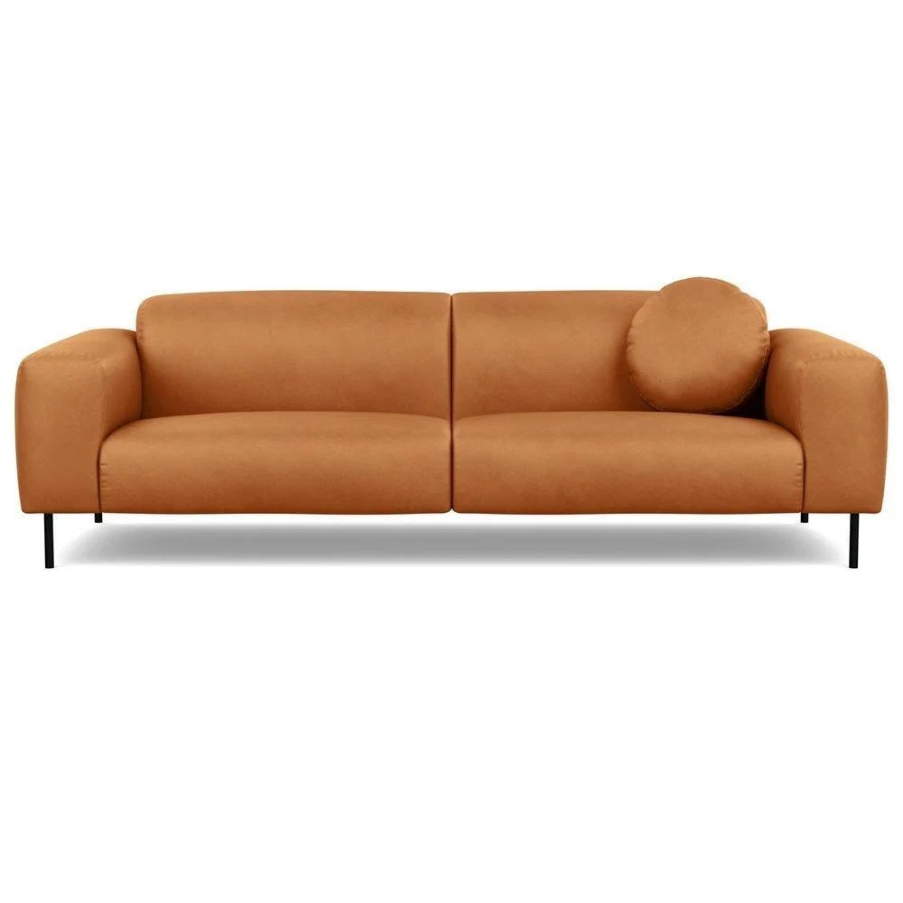 Heal's Luna 4 Seater Sofa Luxury Leather Coco Black Feet - Heal's UK Furniture – image 8